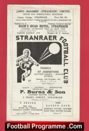 Stranraer v St Johnstone 1962 – Scottish Programme Alex Ferguson Player