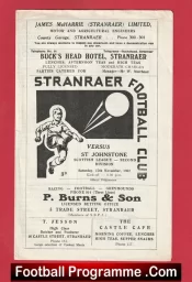 Stranraer v St Johnstone 1962 – Scottish Programme Alex Ferguson Player