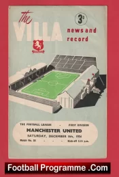 Aston Villa v Manchester United 1956 – 1950s Man Utd