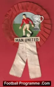 Manchester United Football Rosette 1950s Man Utd