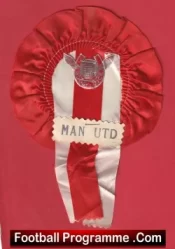 Manchester United Football Rosette 1960’s Man Utd