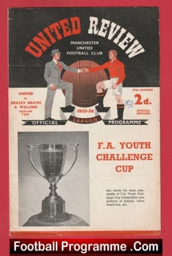  Charlton Athletic v Manchester United 1955 - Man Utd Football Programme .COM Football Programmes Memorabilia