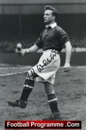 Manchester United Jeff Whitefoot Autograph Signed Picture Man Utd 1940s