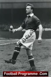 Manchester United Jeff Whitefoot Autograph Signed Picture Man Utd 1940s