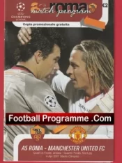 AS Roma v Manchester United 2007 – Official Football Programme