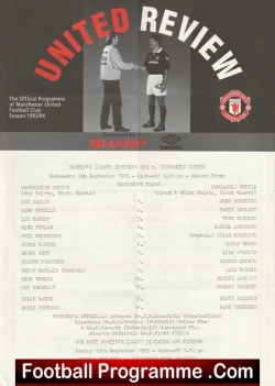  Manchester United v Newcastle United 1990 - Reserve Match Ryan Giggs Football Programme .COM Football Programmes Memorabilia