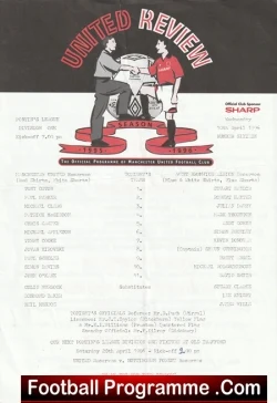  Manchester United v Everton 1996 - Reserves Scholes McClair Football Programme .COM Football Programmes Memorabilia