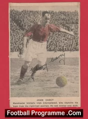 Manchester United Johnny Carey Autograph Signed Picture Man Utd 1940s