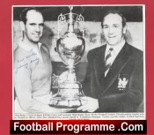 Manchester United Johnny Carey Autograph Signed Picture Man Utd Cup 40s