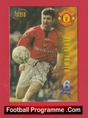 Manchester United Denis Irwin Autographed Signed Football Card Man Utd