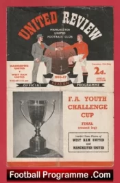 Manchester United v West Ham United 1957 – Man Utd Youth Cup Final 57