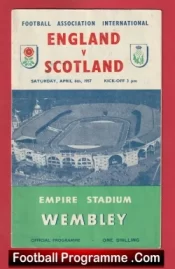 England v Scotland 1957 – Plus Song Sheet