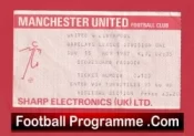 Manchester United v Liverpool 1987 – Man Utd Football Ticket