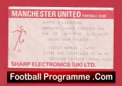 Manchester United v Liverpool 1987 – Man Utd Football Ticket
