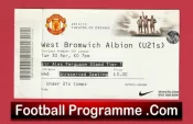 Manchester United v WBA 2013 – Match Ticket Under 21 U21