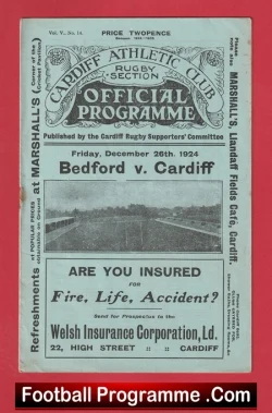  Blackheath Rugby v Bedford 1949 - Rugby Programme Football Programme .COM Football Programmes Memorabilia