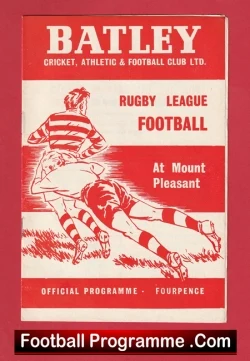  Whitehaven Rugby v Batley 1961 Football Programme .COM Football Programmes Memorabilia