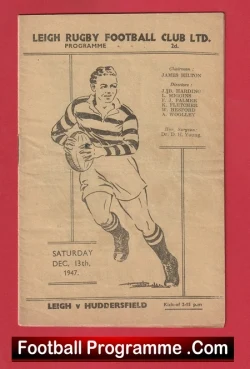  Leeds Rugby v Huddersfield 1953 - Old Rugby Programme Football Programme .COM Football Programmes Memorabilia