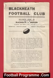  Blackheath Rugby v Bedford 1949 - Rugby Programme Football Programme .COM Football Programmes Memorabilia