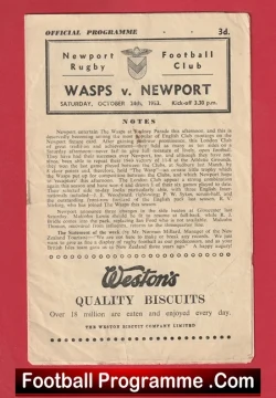  Newport Rugby v Newbridge 1946 - 1940s Rugby Programme Football Programme .COM Football Programmes Memorabilia