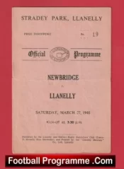  Llanelly Rugby v Newbridge 1948 - 1940's Rugby Programme Football Programme .COM Football Programmes Memorabilia