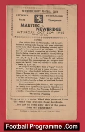  Newbridge Rugby v Maesteg 1948 - 1940s Rugby Programme Football Programme .COM Football Programmes Memorabilia