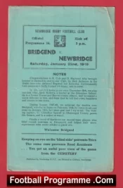  Newbridge Rugby v Bridgend 1949 - 1940s Rugby Programme Football Programme .COM Football Programmes Memorabilia