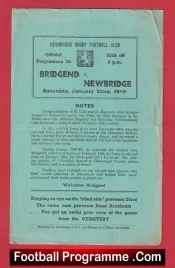  Newbridge Rugby v Bridgend 1949 - 1940s Rugby Programme Football Programme .COM Football Programmes Memorabilia