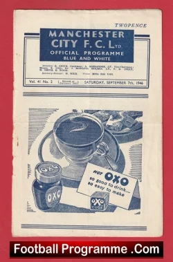  Manchester City v Arsenal 1948 - 1940s Football Programme .COM Football Programmes Memorabilia