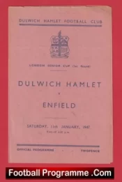 Dulwich Hamlet v Enfield 1947 – London Senior Cup Match