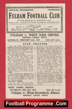  Aston Villa v Walsall 1944 - War Time Football Programmes Football Programme .COM Football Programmes Memorabilia