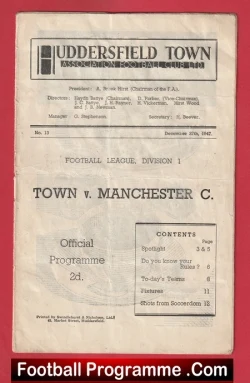  Fulham v West Ham United 1946 - 1940s Football Programme Football Programme .COM Football Programmes Memorabilia