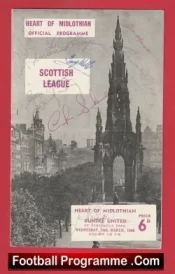 Heart Of Midlothinan v Dundee United 1966 – Autographed SIGNED