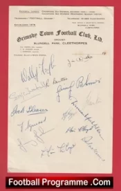 Grimsby Town Football Club Multi Autographed Signed Headed Letter 1950s