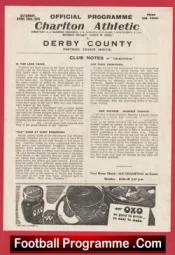 Charlton Athletic v Derby County 1946 – 1940s Old Football Programmes