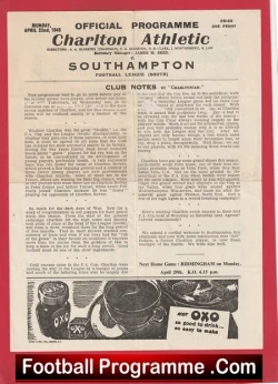  Charlton Athletic v Preston 1946 - 1940s Old Football Programmes Football Programme .COM Football Programmes Memorabilia