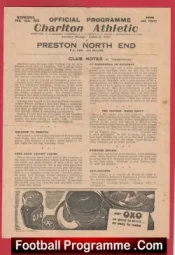 Charlton Athletic v Preston 1946 – 1940s Old Football Programmes