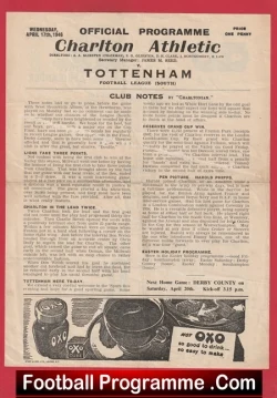  Charlton Athletic v Fulham 1945 - 1940s Old Football Programmes Football Programme .COM Football Programmes Memorabilia