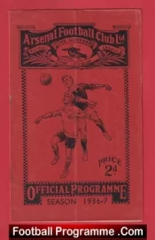 Arsenal v Chelsea 1936 – 1930’s Football Programme