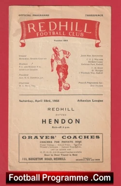  Wealdstone v Redhill 1954 - 1950s Football Programme Football Programme .COM Football Programmes Memorabilia