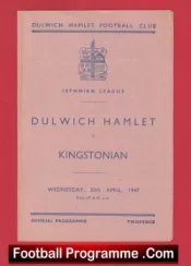 Dulwich Hamlet v Kingstonian 1947 – 1940s