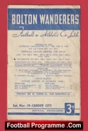 Bolton Wanderers v Cardiff City 1955 – 1950s