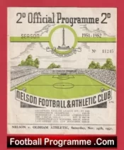 Nelson v Oldham Athletic 1951 – 1950s Football Programme