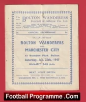 Bolton Wanderers v Manchester City 1947 – FA Cup Burnden Park