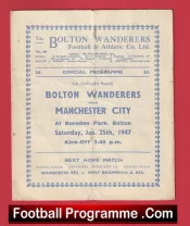 Bolton Wanderers v Manchester City 1947 – FA Cup Burnden Park