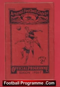 Arsenal v Stoke City 1937 – 1930’s Football Programme