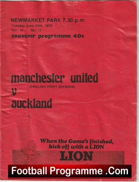 Auckland v Manchester United 1975 - New Zealand Tour Newmarket Park NZ - Image 2