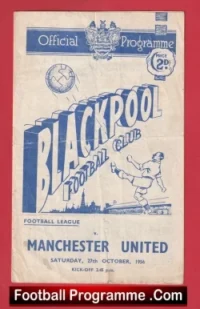 Blackpool v Newcastle United 1956 – 1950s Football Programmes