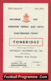 Cheltenham Town v Tonbridge 1962