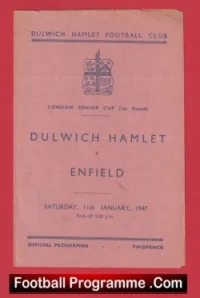 Dulwich Hamlet v Enfield 1947 – London Senior Cup Match